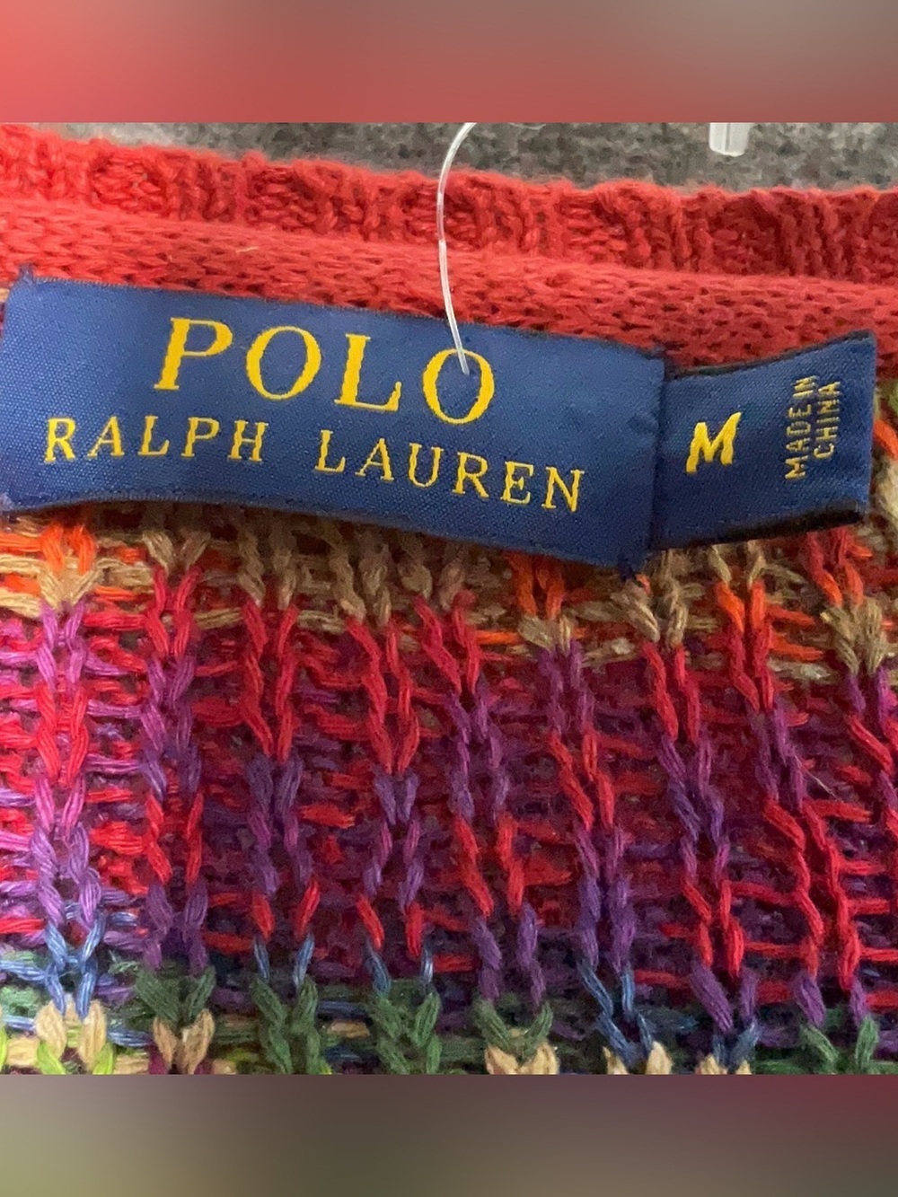 Polo Ralph Lauren Fair Isle Sweater Dress Red Knit Aztec SouthWestern Linen Silk - Picture 3 of 5